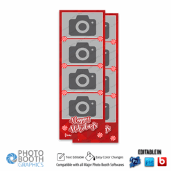 Happy Holidays Peppermint 2x6