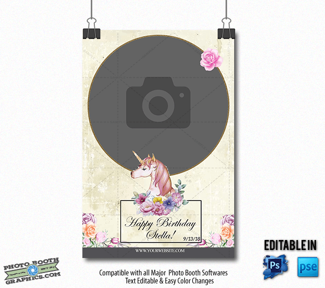 Watercolor Unicorn Birthday