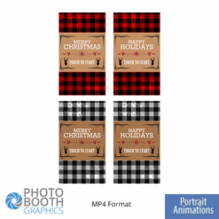 Buffalo Plaid - Merry Christmas and Happy Holidays - Portrait/Mirror Screens