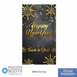 Happy New Year Fireworks - Portrait/Mirror Screen