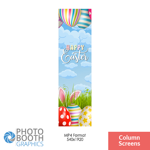 Easter Column Screen Photo Booth Graphics