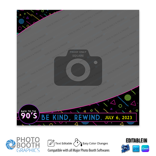 Be Kind, Rewind. - Square - Photo Booth Graphics