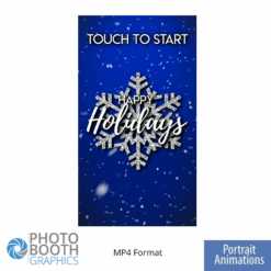 Holiday Glitter - Blue - Portrait/Mirror Screen