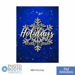 Holiday Glitter - Blue - iPad Screen